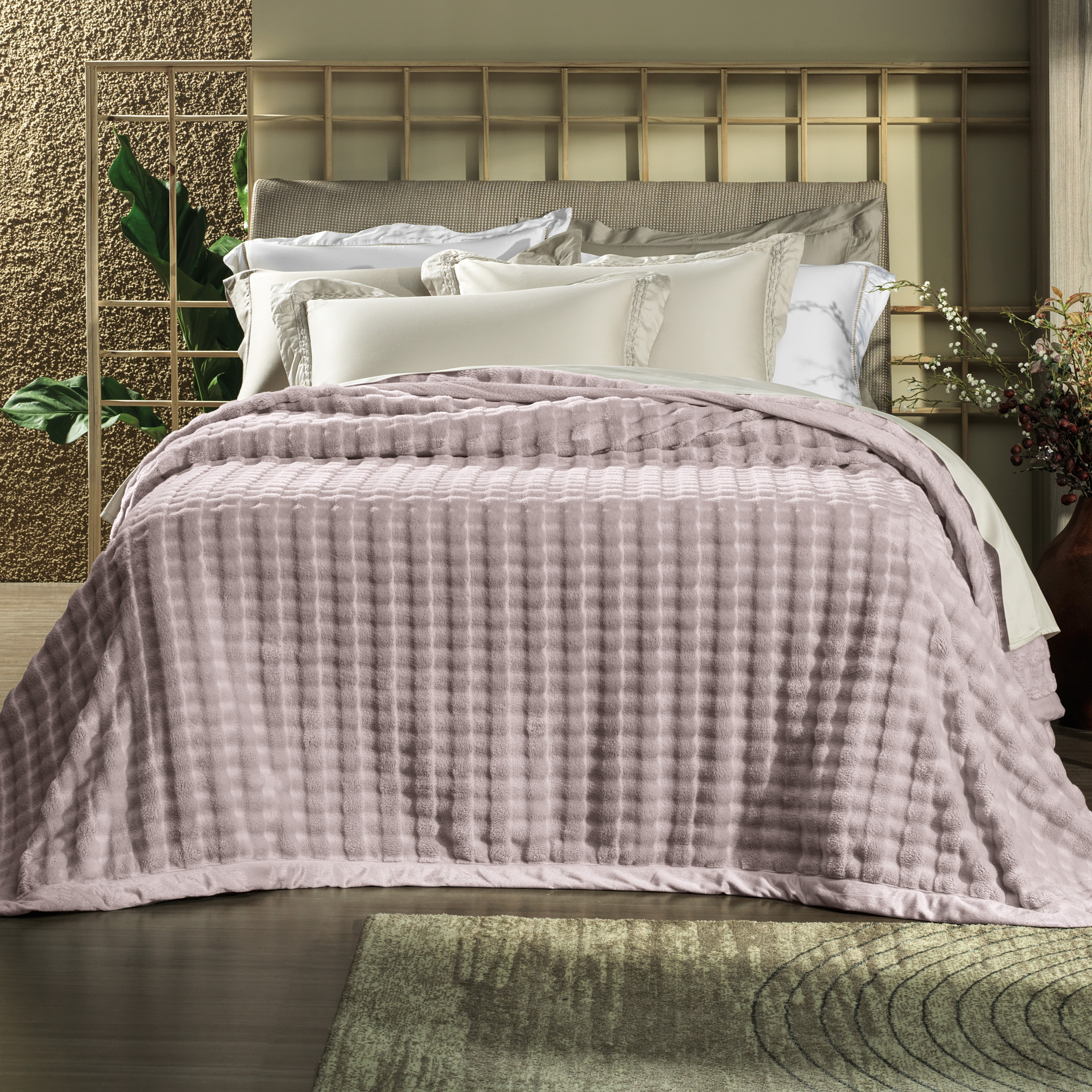 COBERTOR QUEEN 220X240 DESERT ROSA PEACH