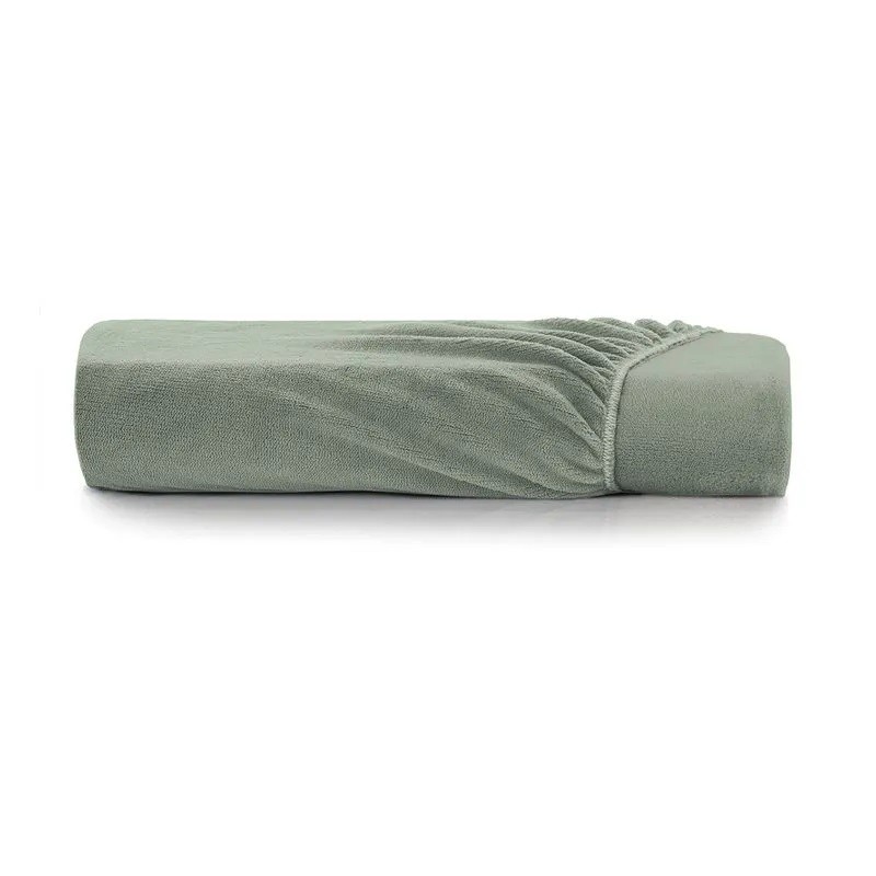 LENÇOL CASAL PLUSH BLEND MALHA VERDE SERENO