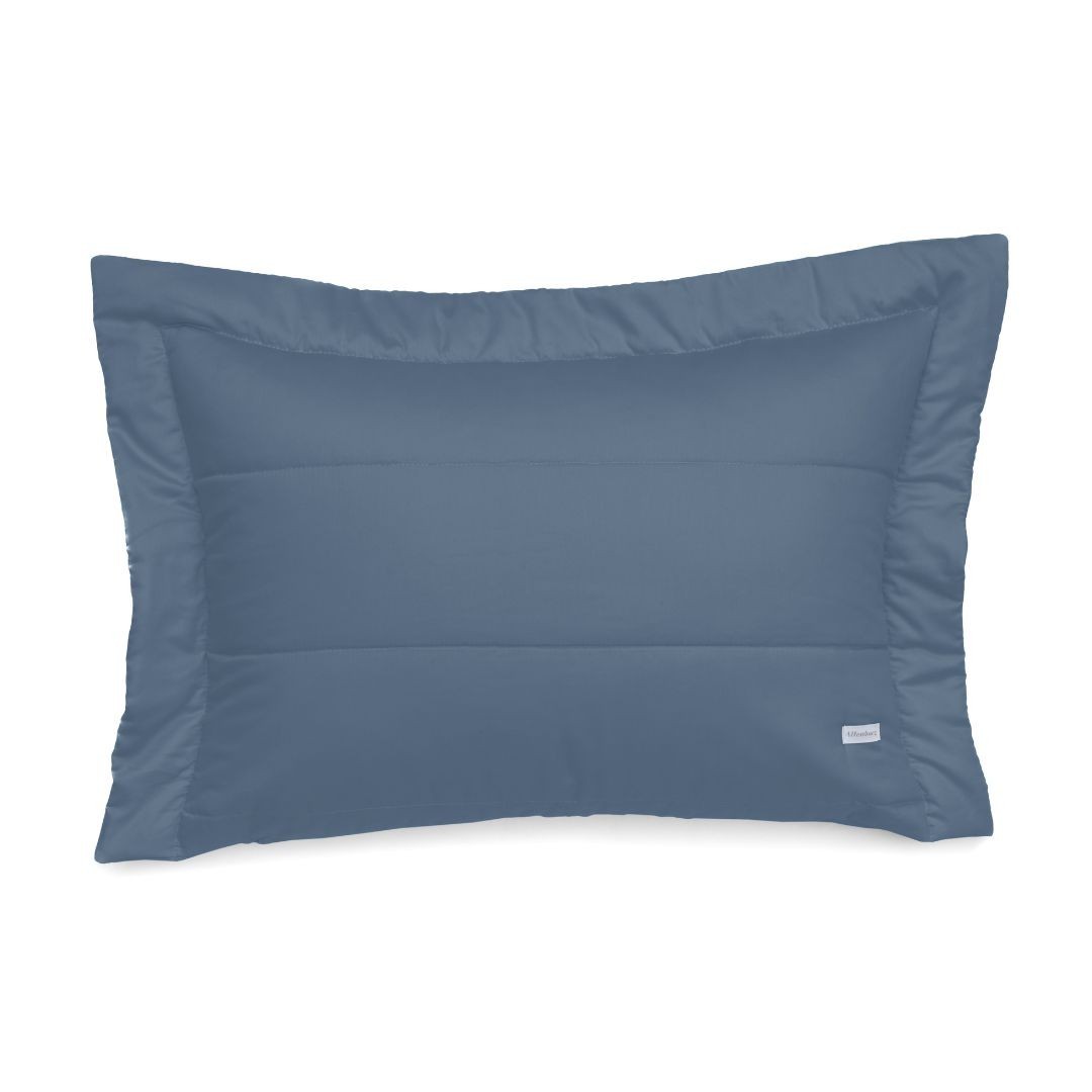 PORTA TRAVESSEIRO 50X70 CETIM 300 FIOS AZUL FLINT