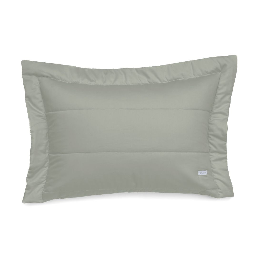 PORTA TRAVESSEIRO 50X70 CETIM 300 FIOS CINZA GRIFE